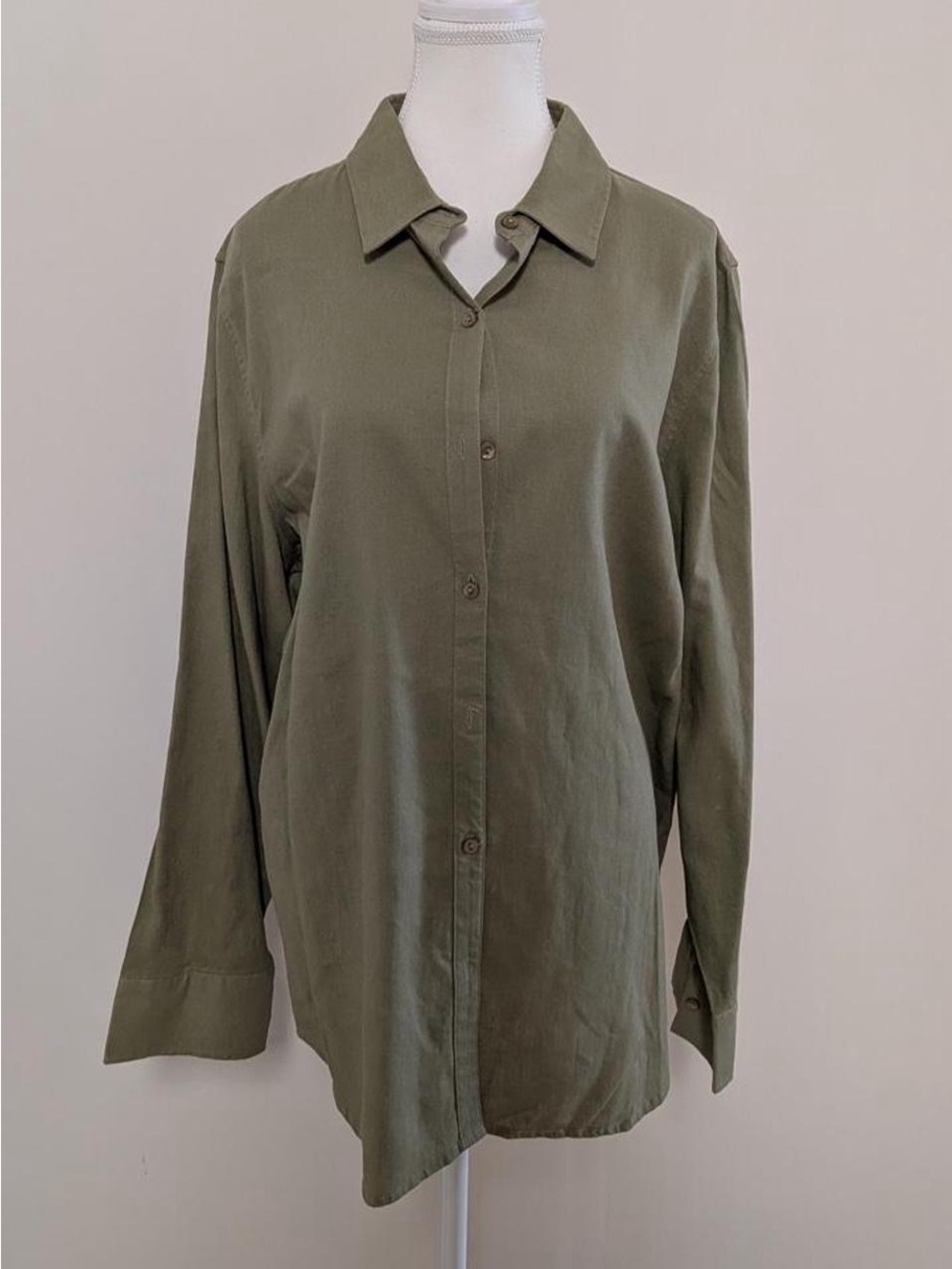 Chadwicks Olive Green Women's Button-Front Blouse